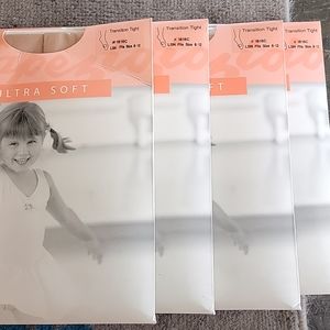4 pairs of capezio lsn transition tights.
